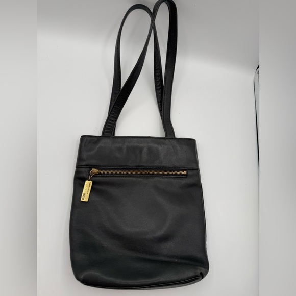 Ralph Lauren black leather handbag preowned - Picture 3 of 11